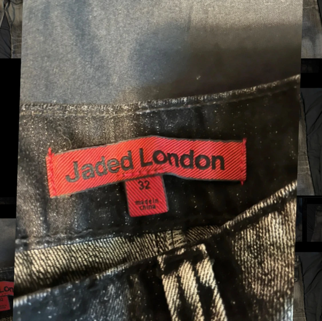 Bootcut jeans från Jaded London, svart/grå - 2