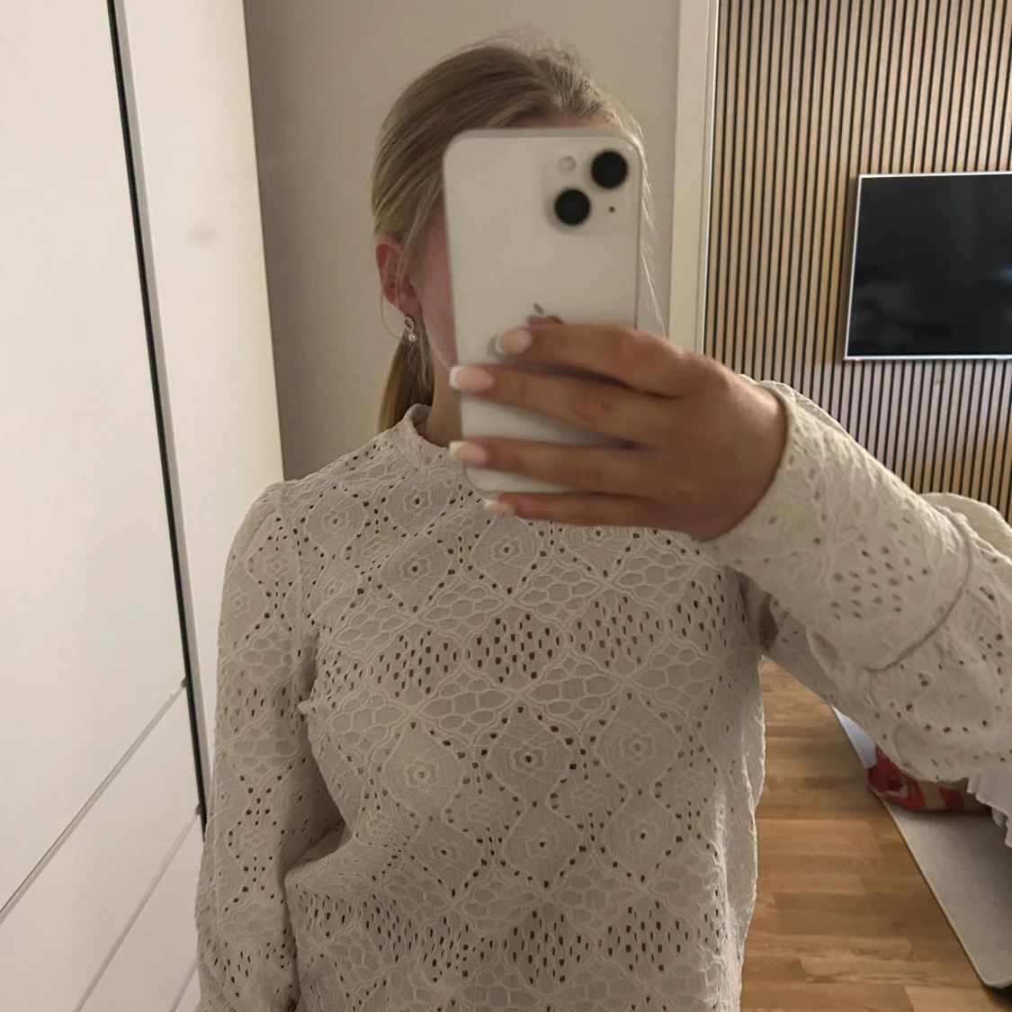 Vit spetsblus från Object - 2