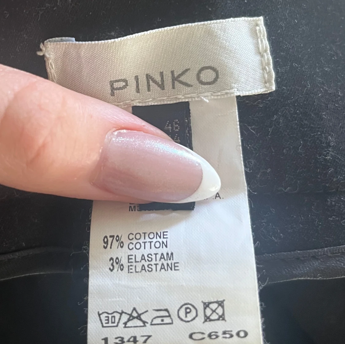 Svarta lågmidjade mocka byxor - 4