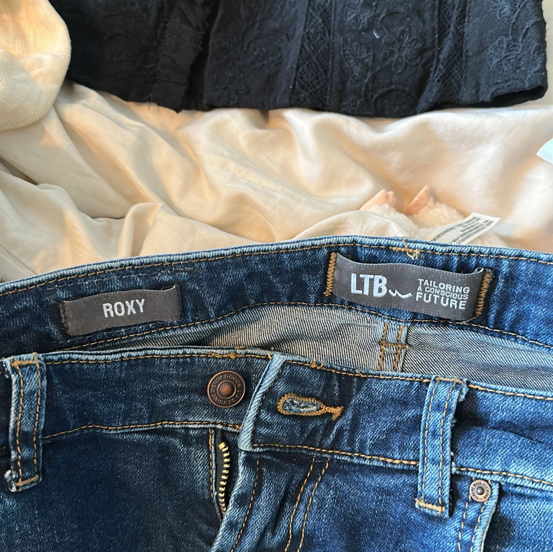 LTB Roxy blå flare jeans midwaist - 2