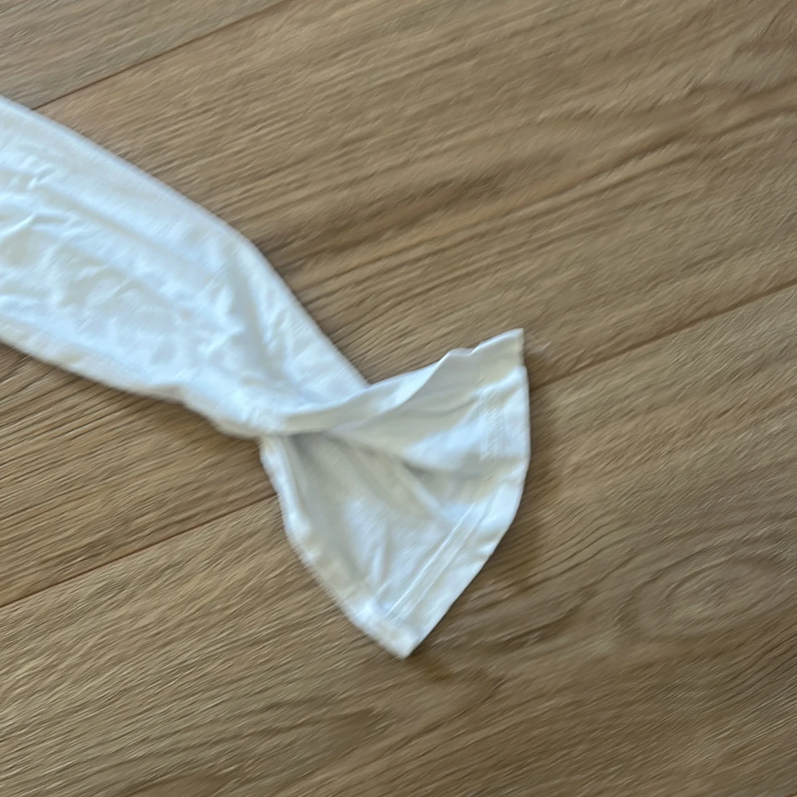 Vit långärmad topp i bomull - 3