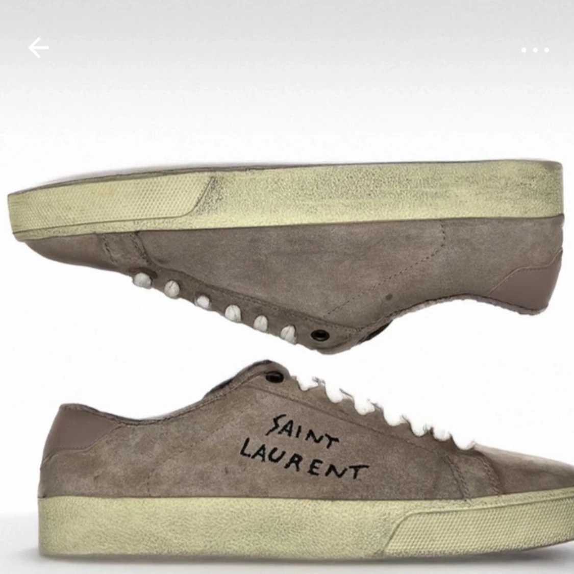 Beige mocka sneakers från Saint Laurent - 2