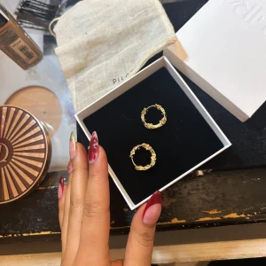 Guldpläterade örhängen från pilgrims - Aldrig använda. Köpte dem i butik, men hitta ett par andra örhängen som jag hellre ville ha. Därav säljer jag dessa.