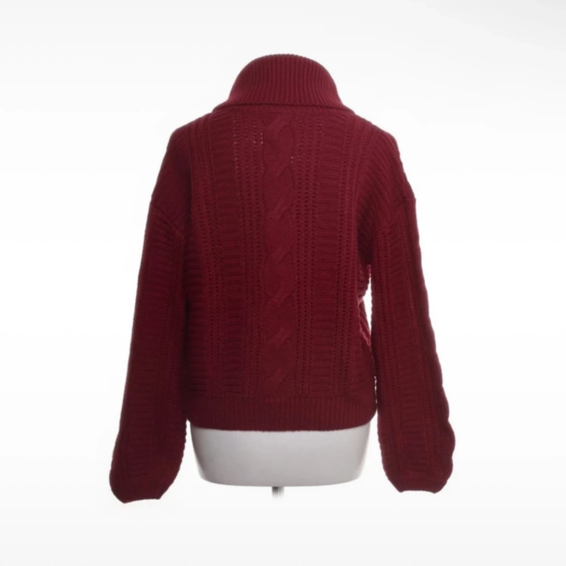 Vinröd stickad polotröja från Don't Call Me Jennyfer - 1