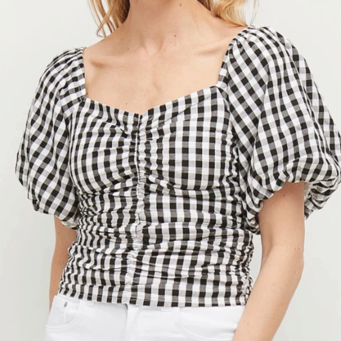 Svartvit rutig blus - 1