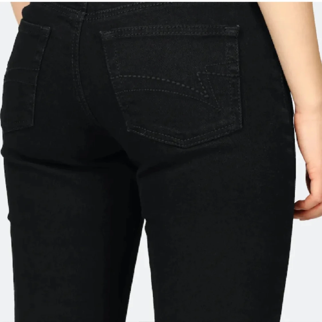 Svarta bootcut jeansbyxor - 1