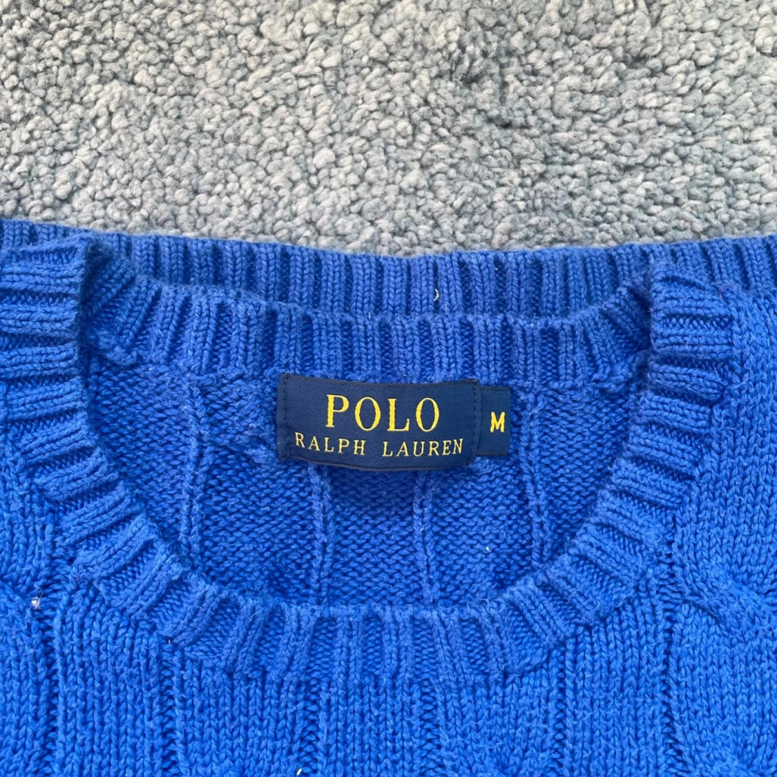 Blå kabelstickad tröja från Polo Ralph Lauren - 91
