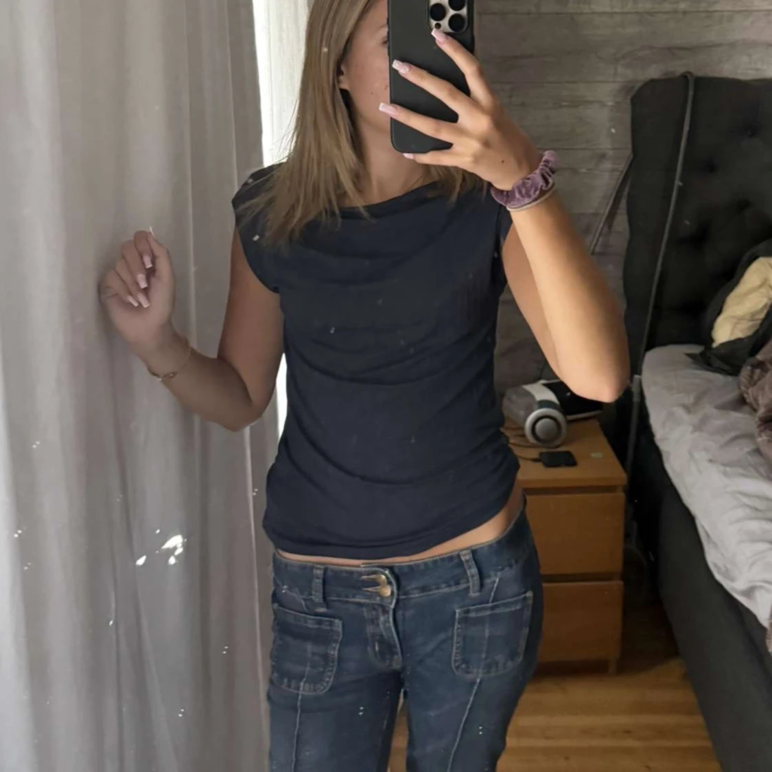 Mörk marinblå armlös top💙 - 1