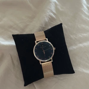 Philipp Blanc klocka med meshband - Stilren klocka från Philipp Blanc med mörkblå urtavla och romerska siffror i roséguld. Aldrig använd, 40 mm, justerbar storlek, kvart urverk