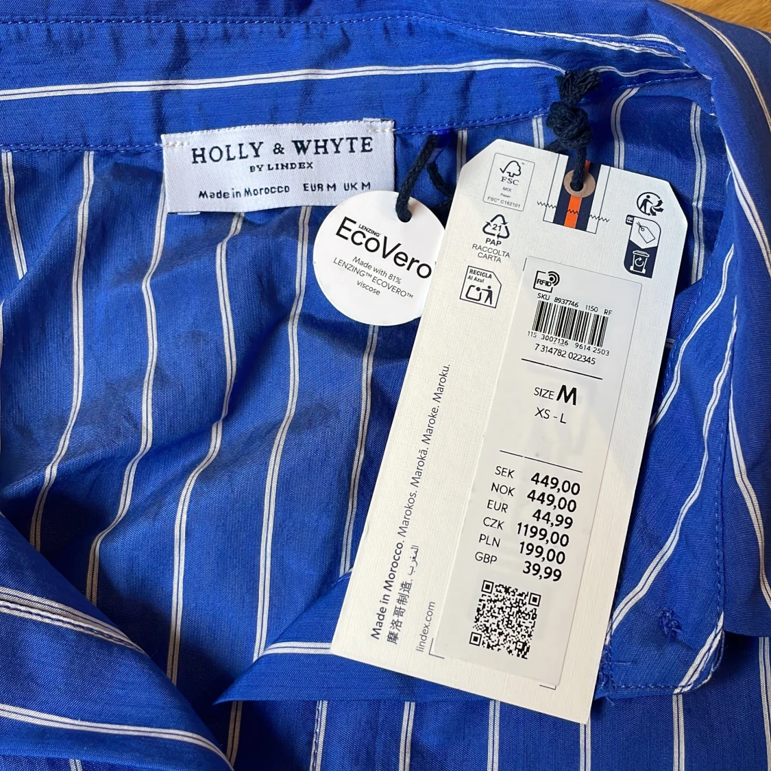 Blå randig kortklänning Holly & Whyte - 2