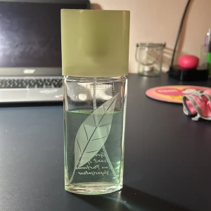 Green Tea Scent Spray från Elizabeth Arden - Fräsch och uppfriskande parfym med doft av grönt te från Elizabeth Arden. Flaskan är genomskinlig med ett grönt bladmotiv och har en ljusgrön kork. Perfekt för en energigivande känsla.