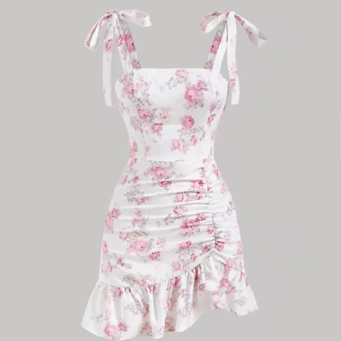 Blommig sommarklänning med volang från SHEIN - 3