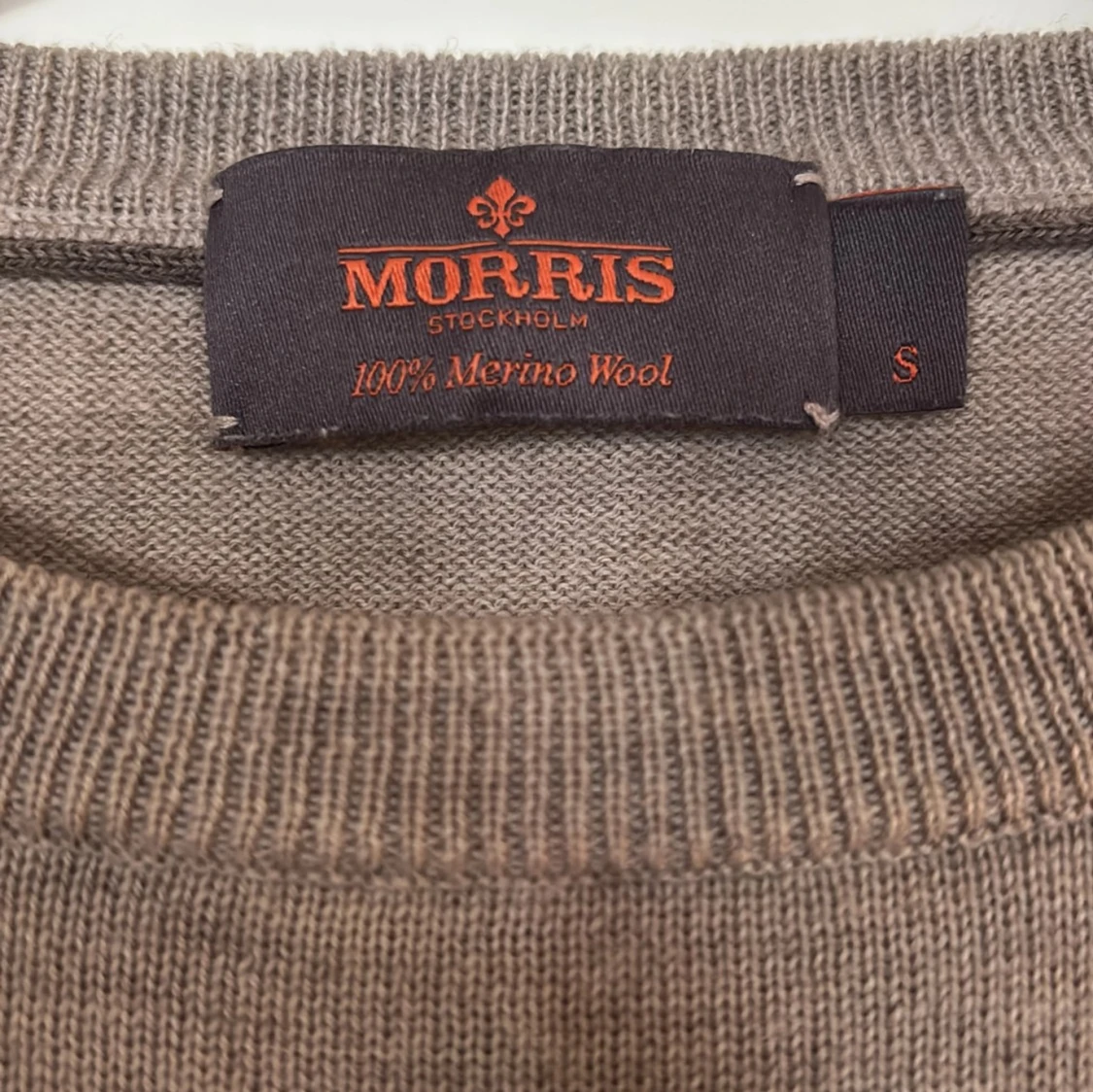 Beige merinoullströja från Morris - 2