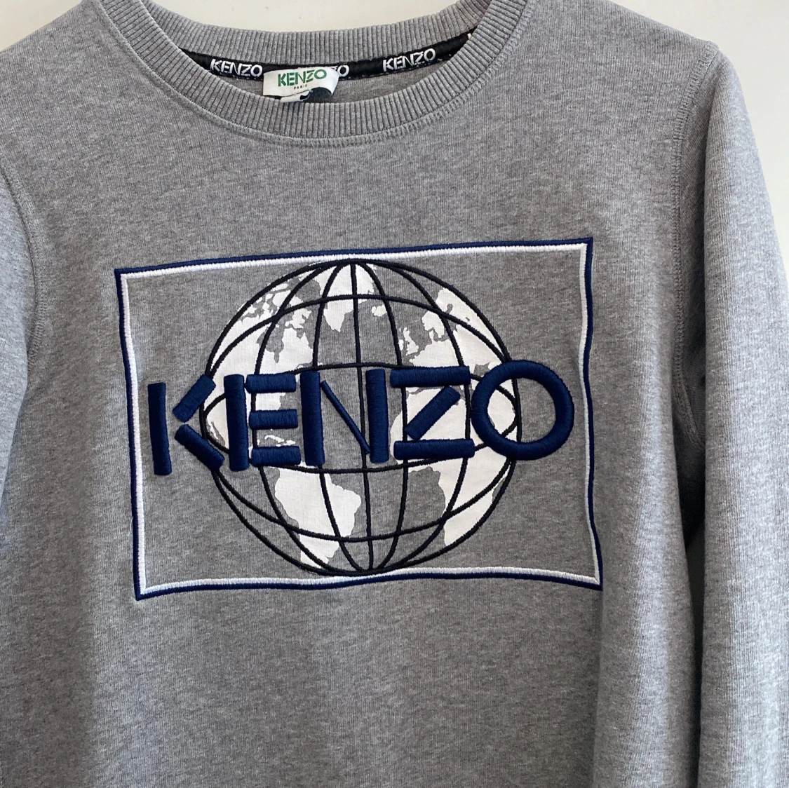 Grå Kenzo sweatshirt med broderi XS - 4