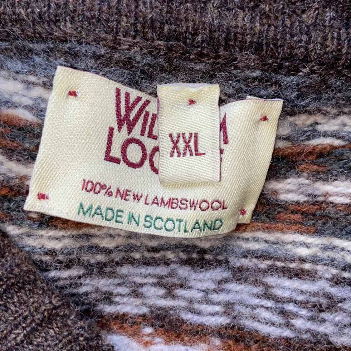 Brun mönstrad ullväst William Lockie - 2