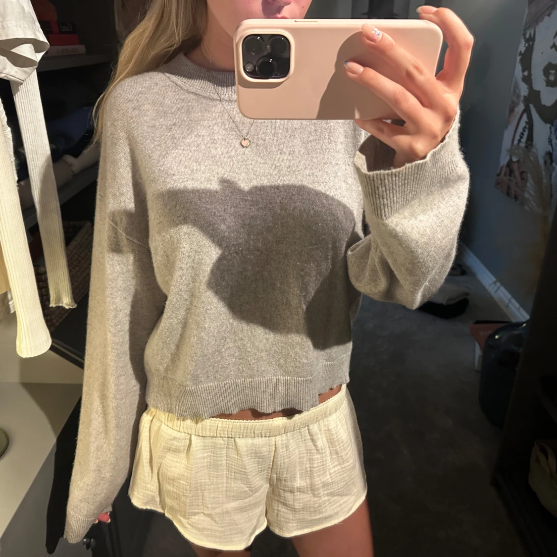 Ljusgrå cashmere tröja Soft Goat - 1