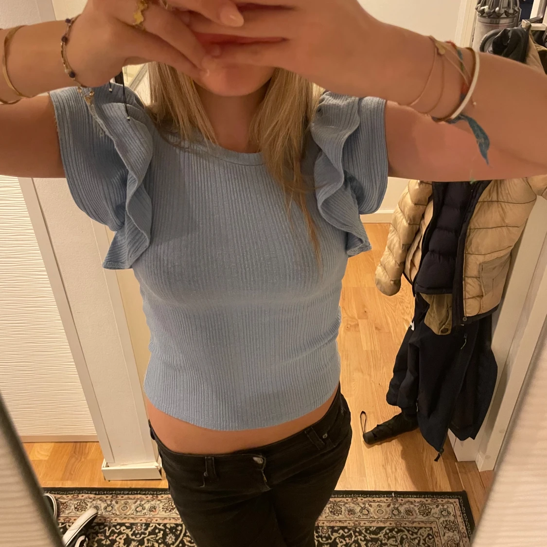 Blå volang tröja🩵 - 1