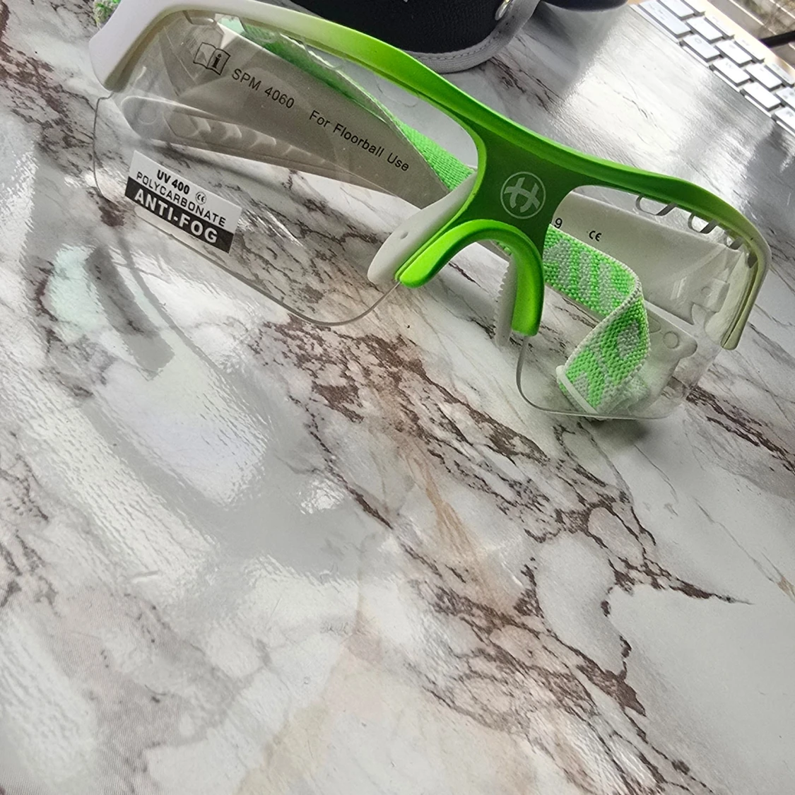 Gröna innebandyglasögon från Unihoc - 1