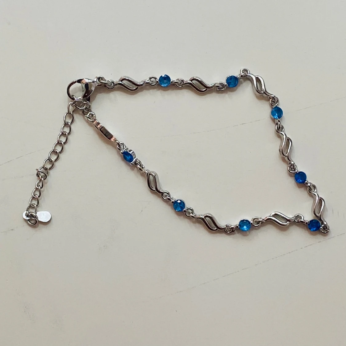 Silverarmband med blå stenar 925 - 3