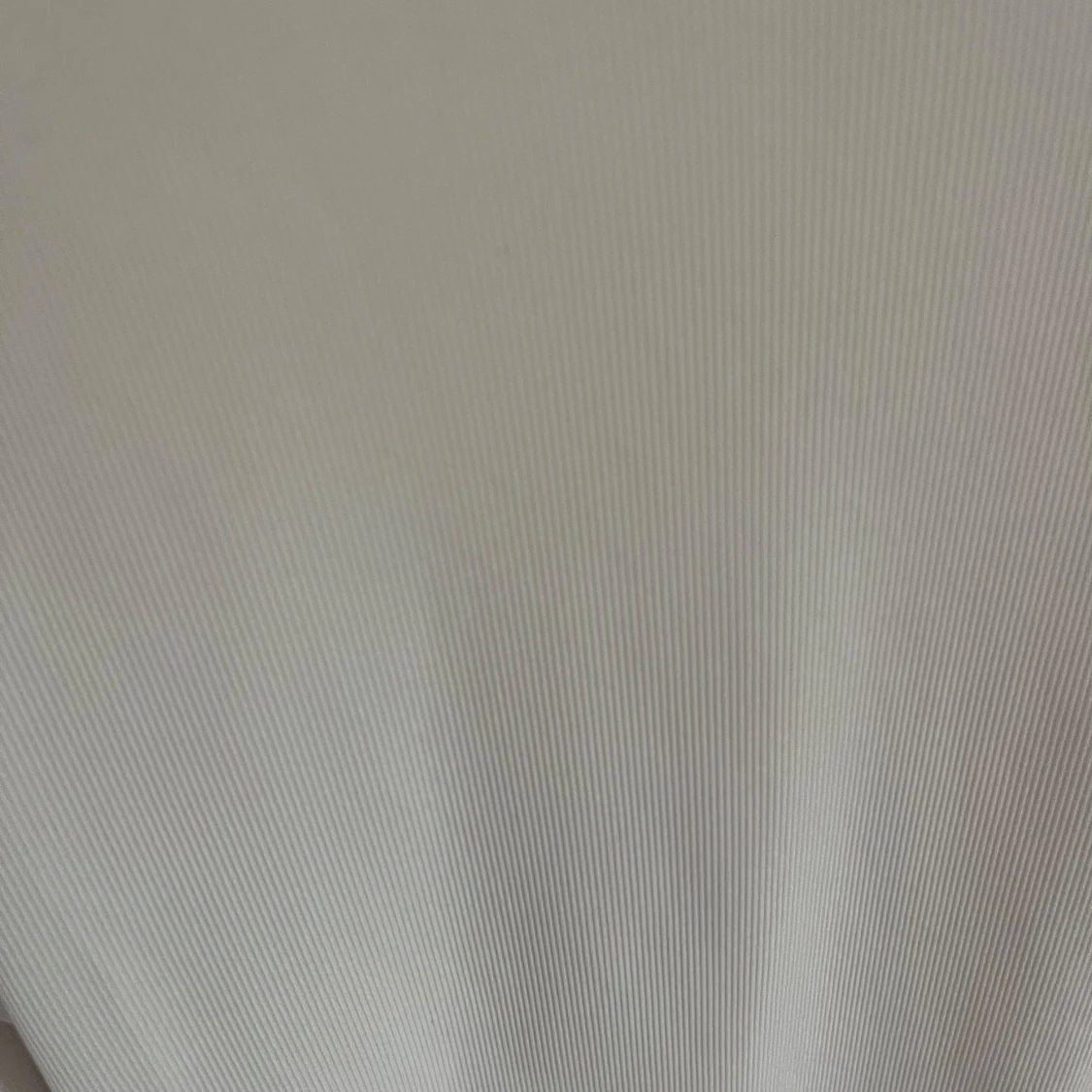 Vit ribbad långärmad topp - 2