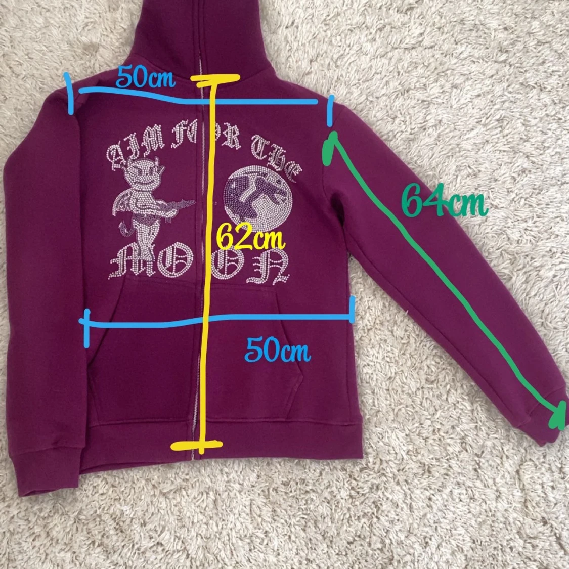 Aim for the moon - hoodie