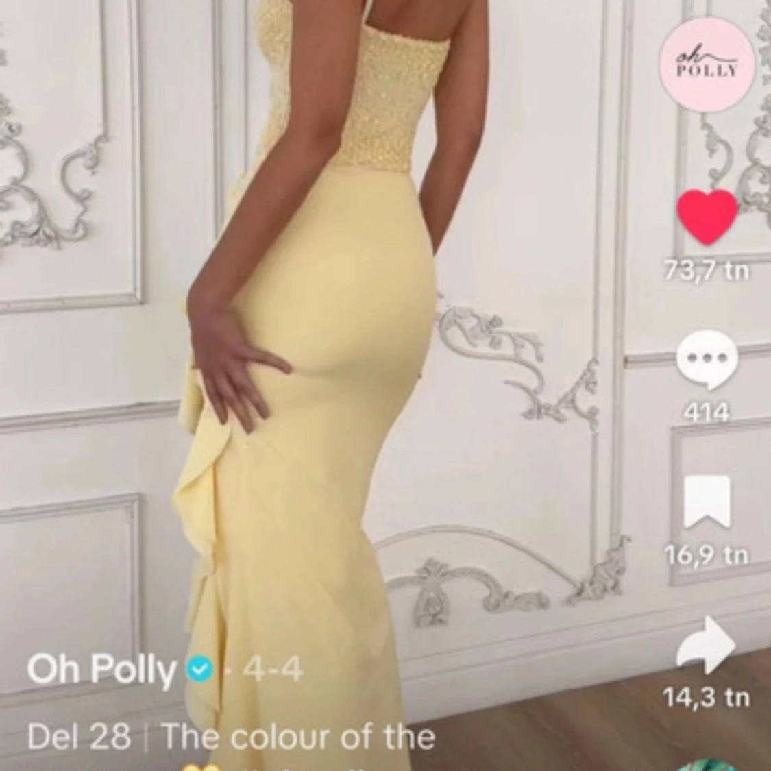 Gul långklänning från Oh Polly - 92