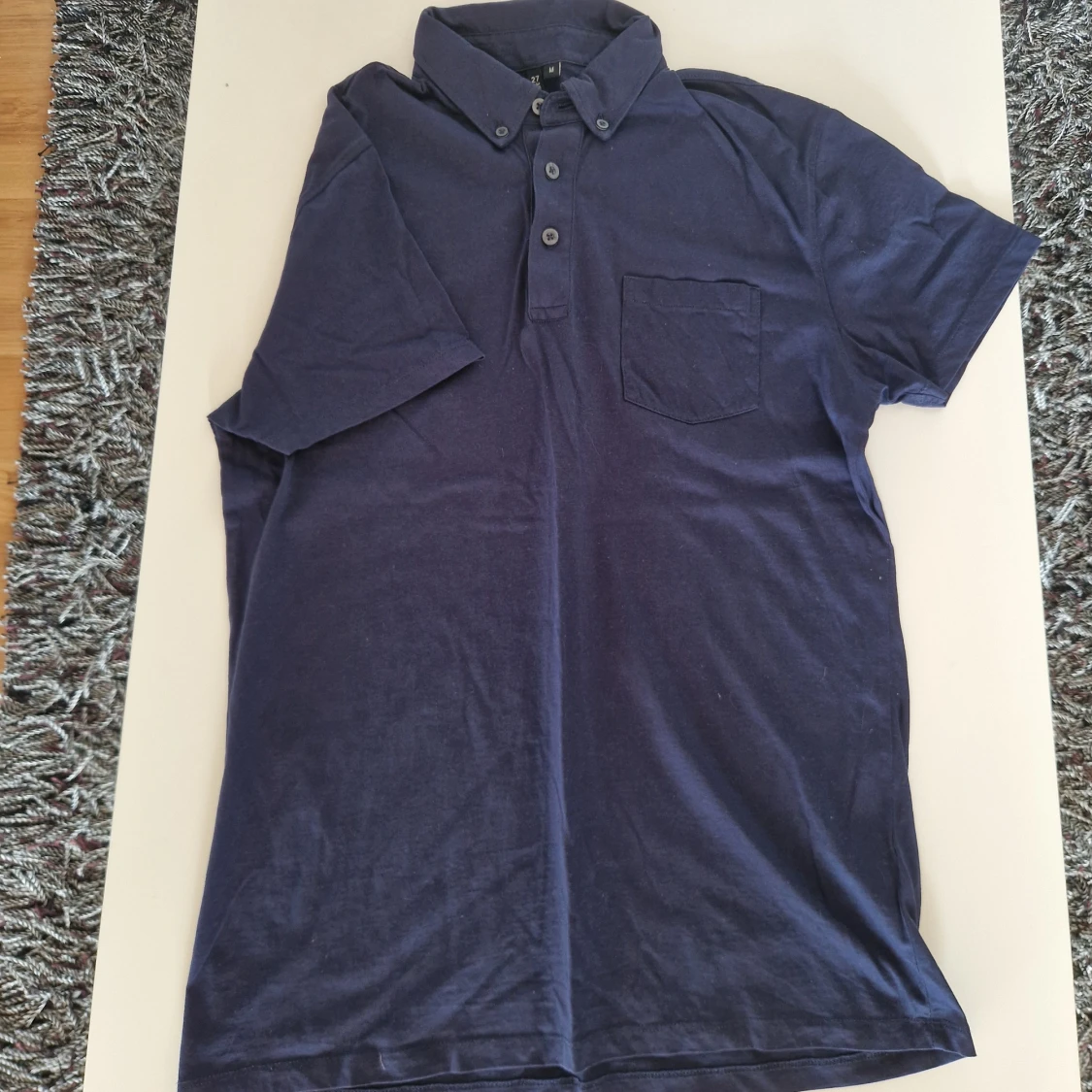 Mörkblå pikétröja Hampton Republic