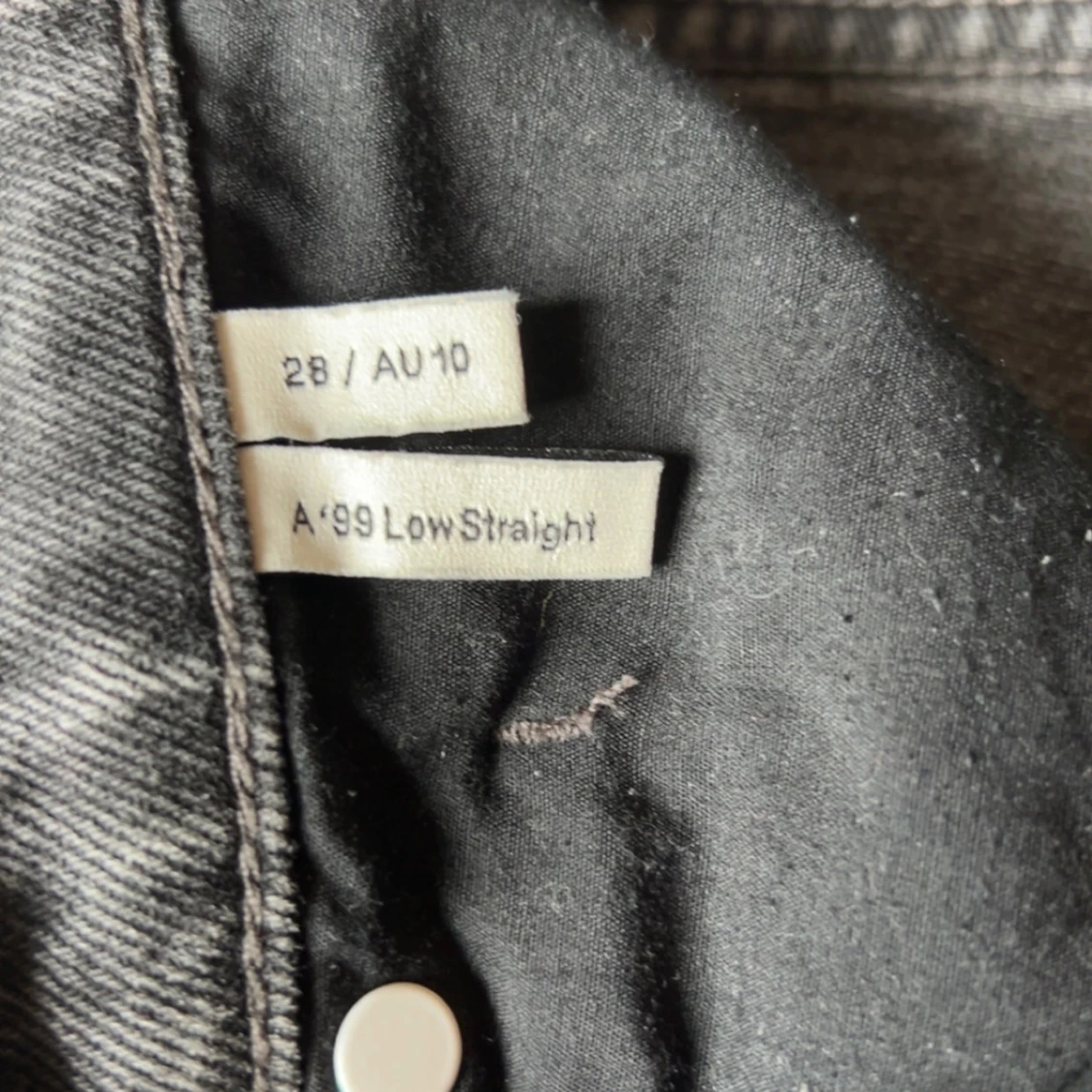 Grå Abrand jeans A '99 Low Straight - 1