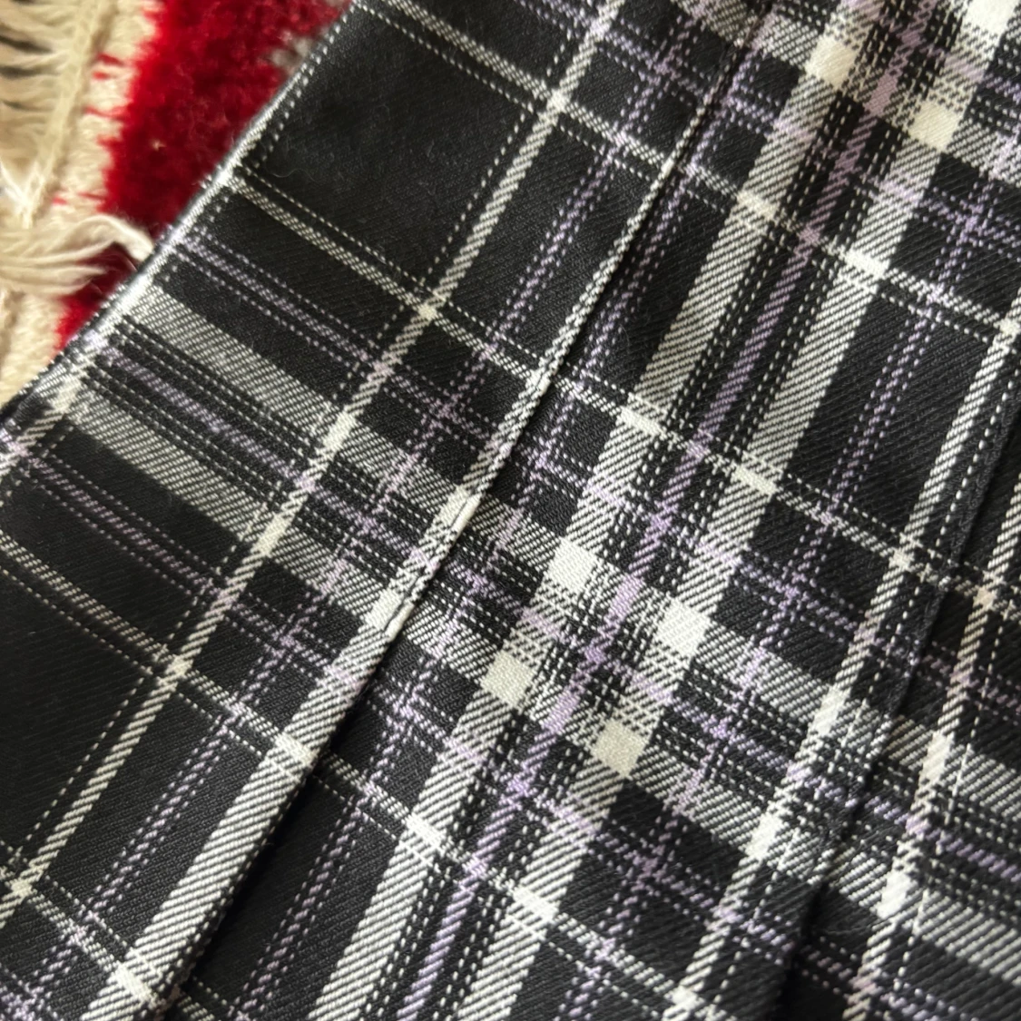 Svartvit rutig kjol från H&M - 1