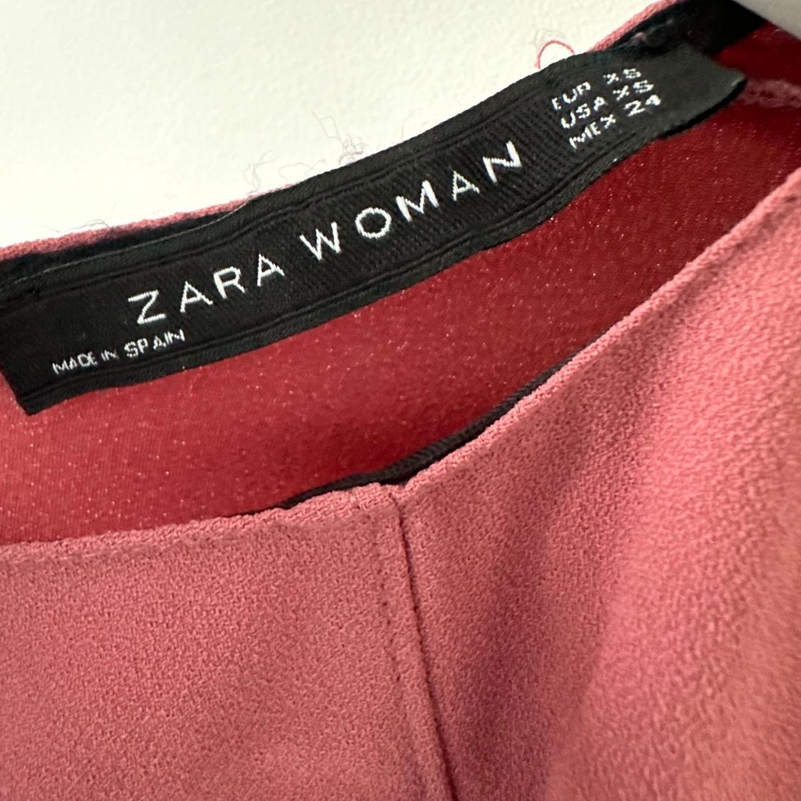 Rosa blus med knyt från Zara Woman - 2