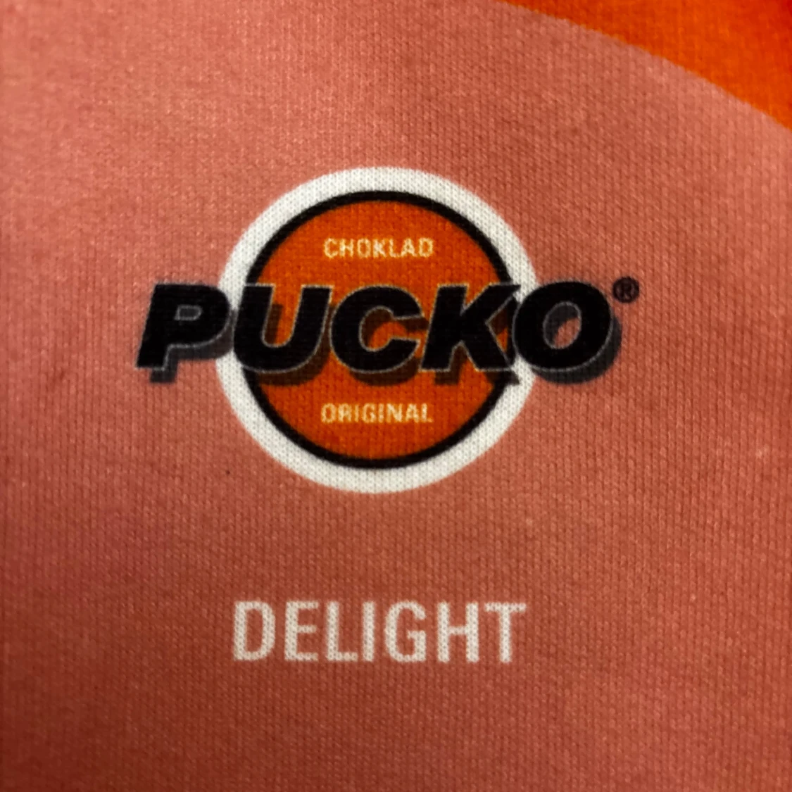 PUCKO hoodie i orange, rosa och blå - 2