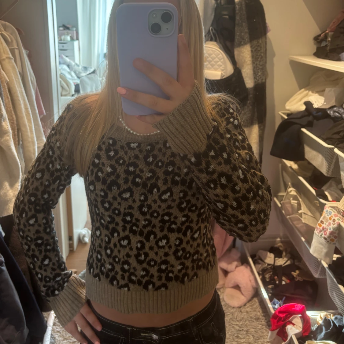 Leopard mönstrad tröja