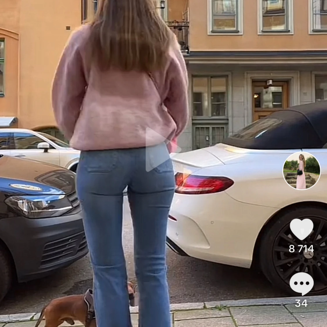 Rosa stickad tröja från Acne  - 1