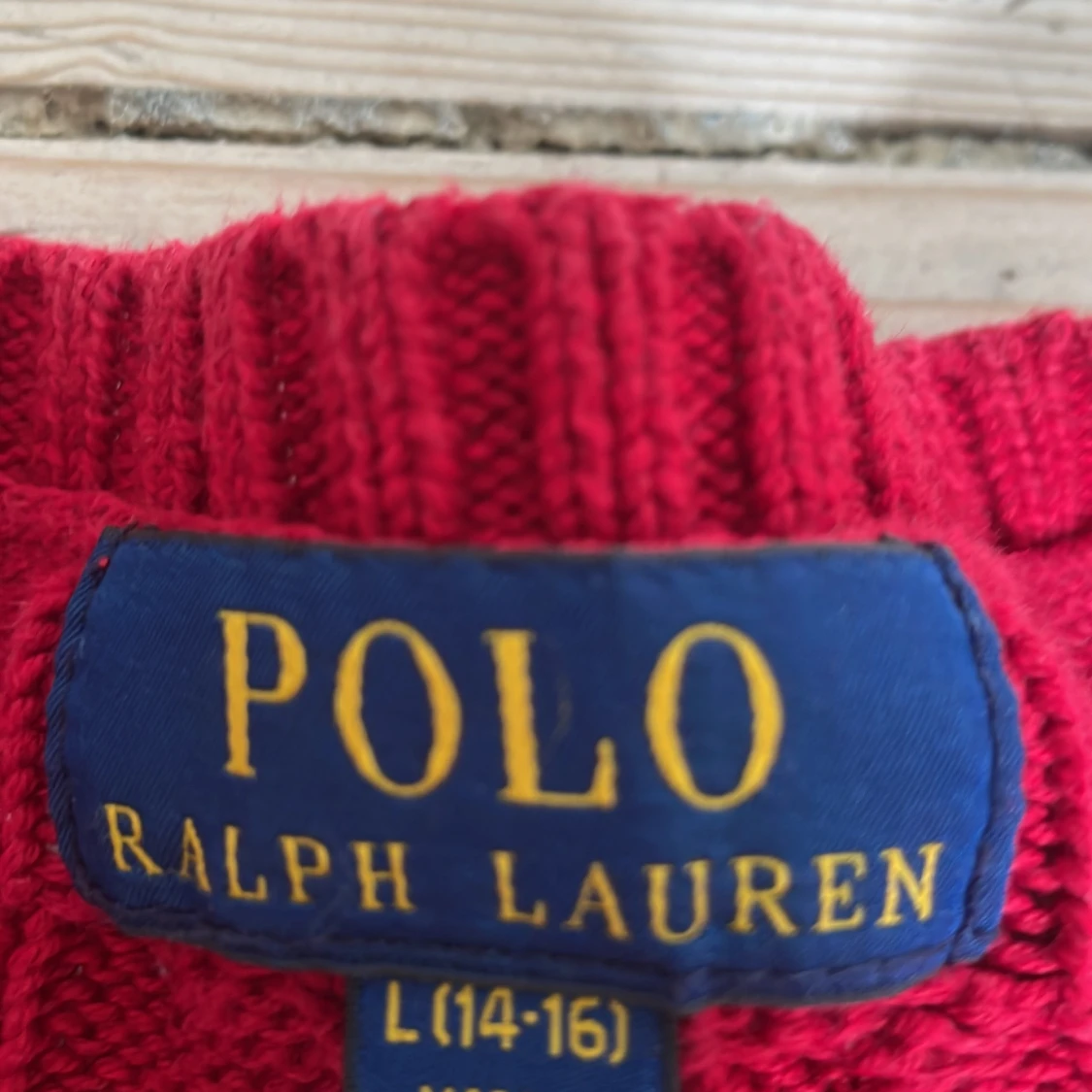 Röd kabelstickad tröja Polo Ralph Lauren - 3