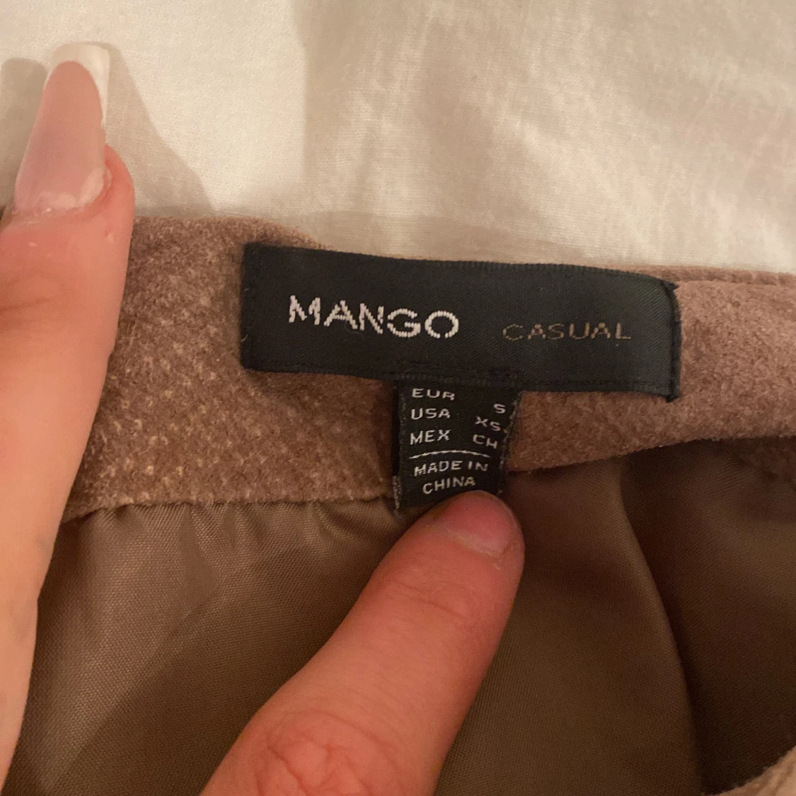 Beige manchesterkjol från Mango - 2