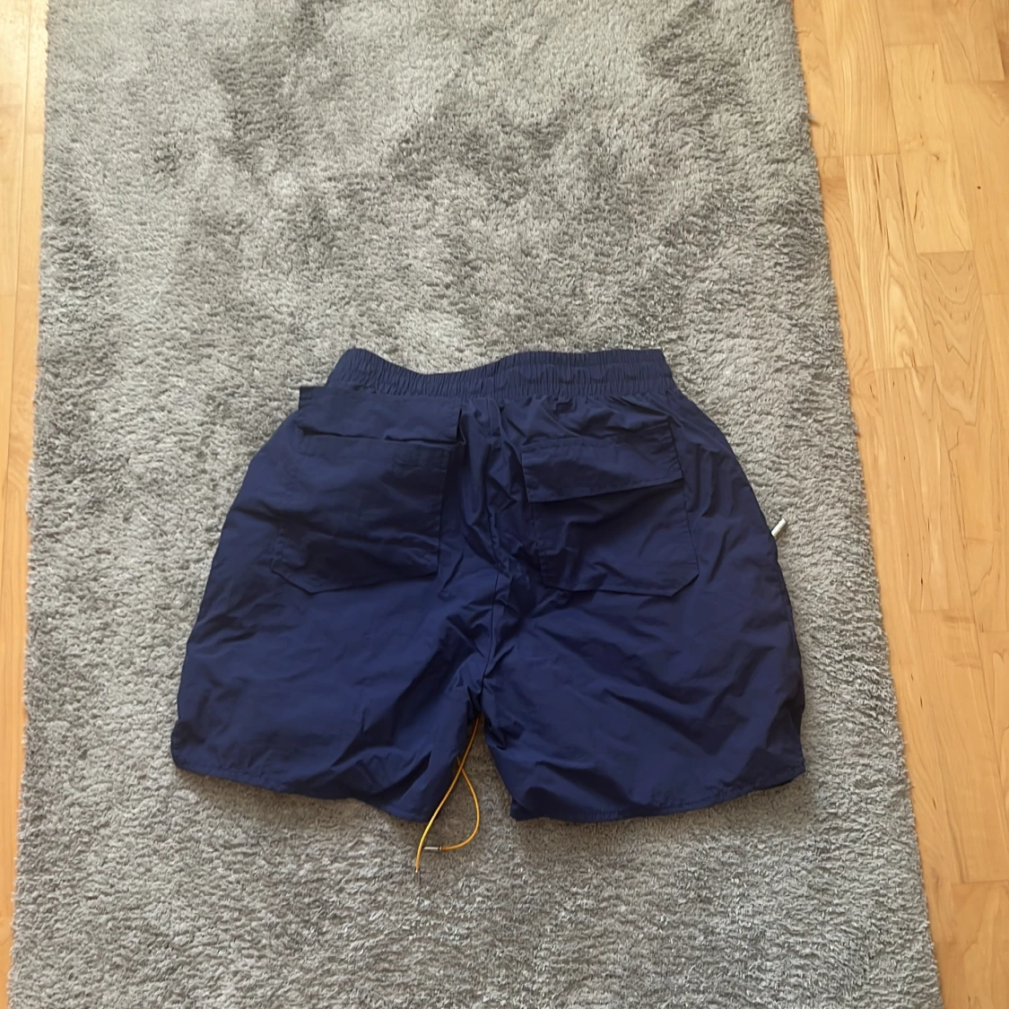 Blå Rhude shorts med snörning - 2