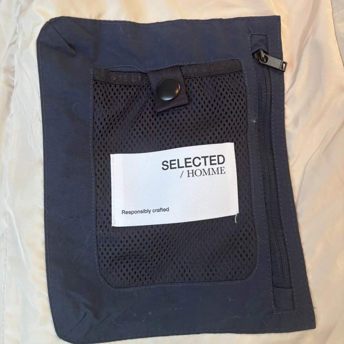 Beige fleecejacka med dragkedja - 2