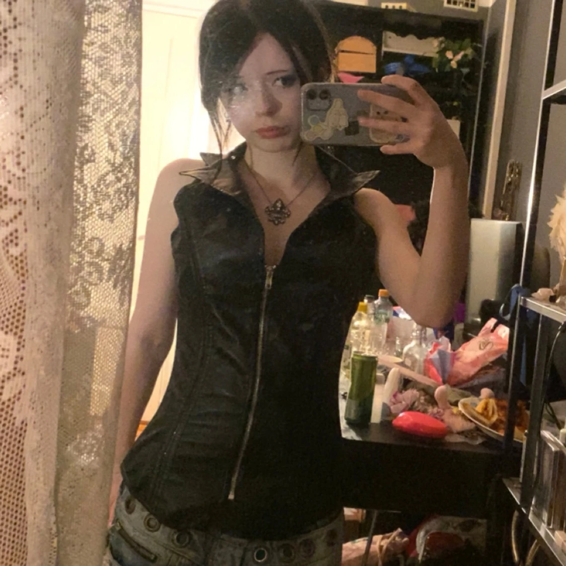 Svart lack korsett - 3