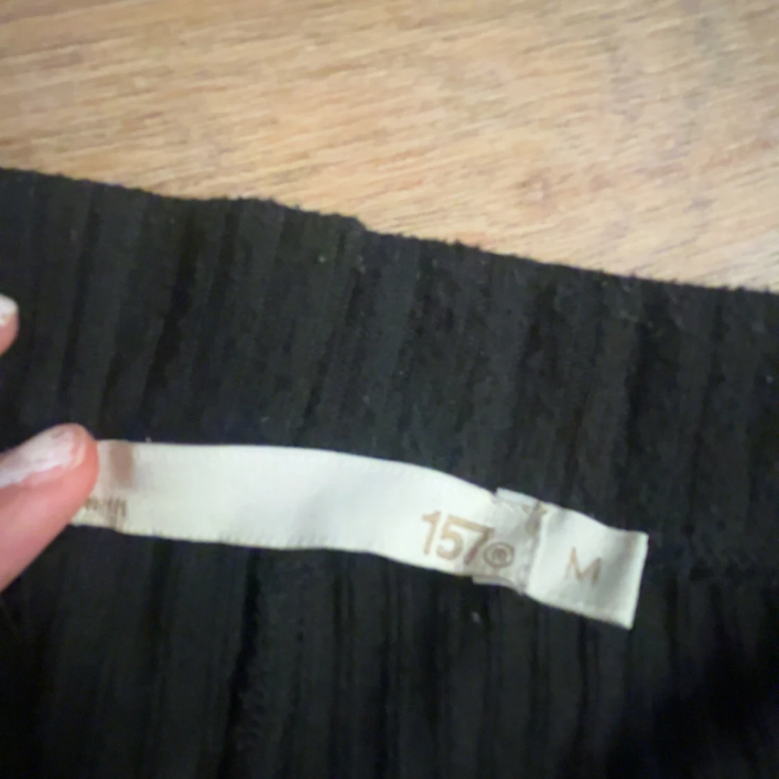 Svarta ribbade byxor - 1