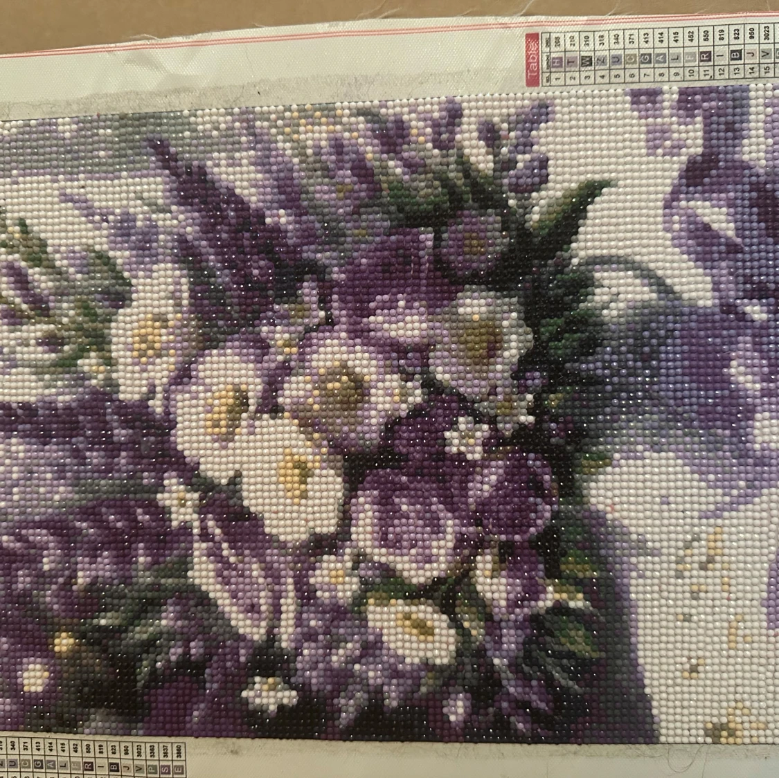 diamantmålning med blommotiv