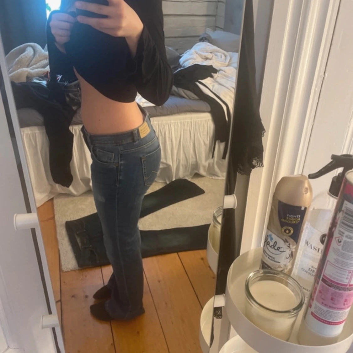 Blå bootcut jeans - 1