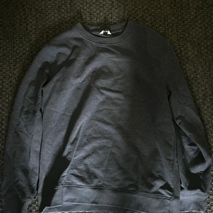 Mörkgrå sweatshirt från East West - Säljer en stilren mörkgrå sweatshirt från East West. Tröjan har rund halsringning och långa ärmar, perfekt för en avslappnad och enkel look. Passar både till jeans och mjukisbyxor.