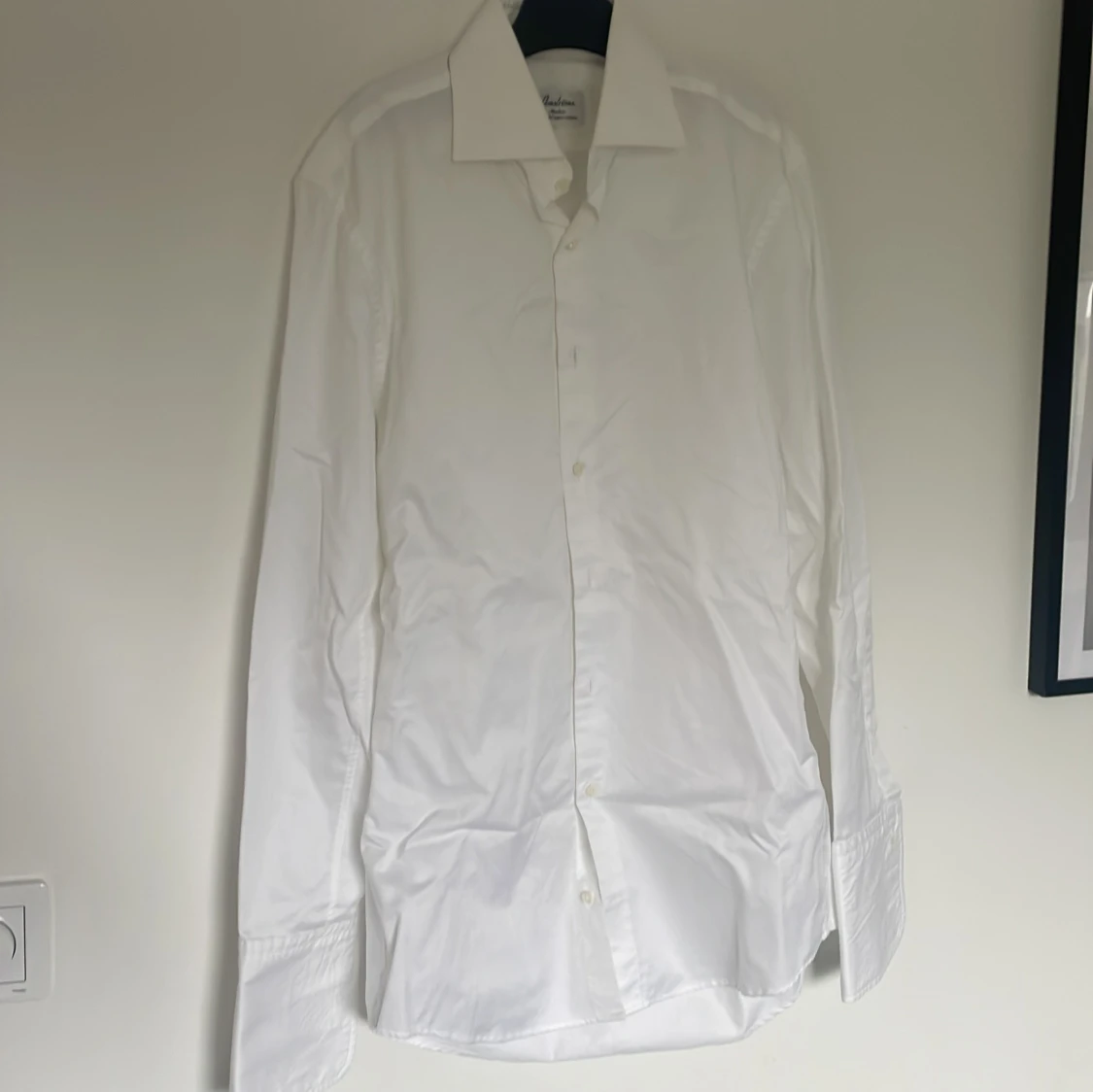 Vit slim fit skjorta från Stenströms