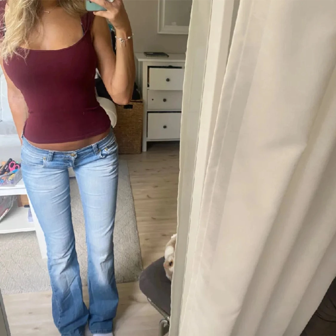 Lågmidjade bootcut jeans