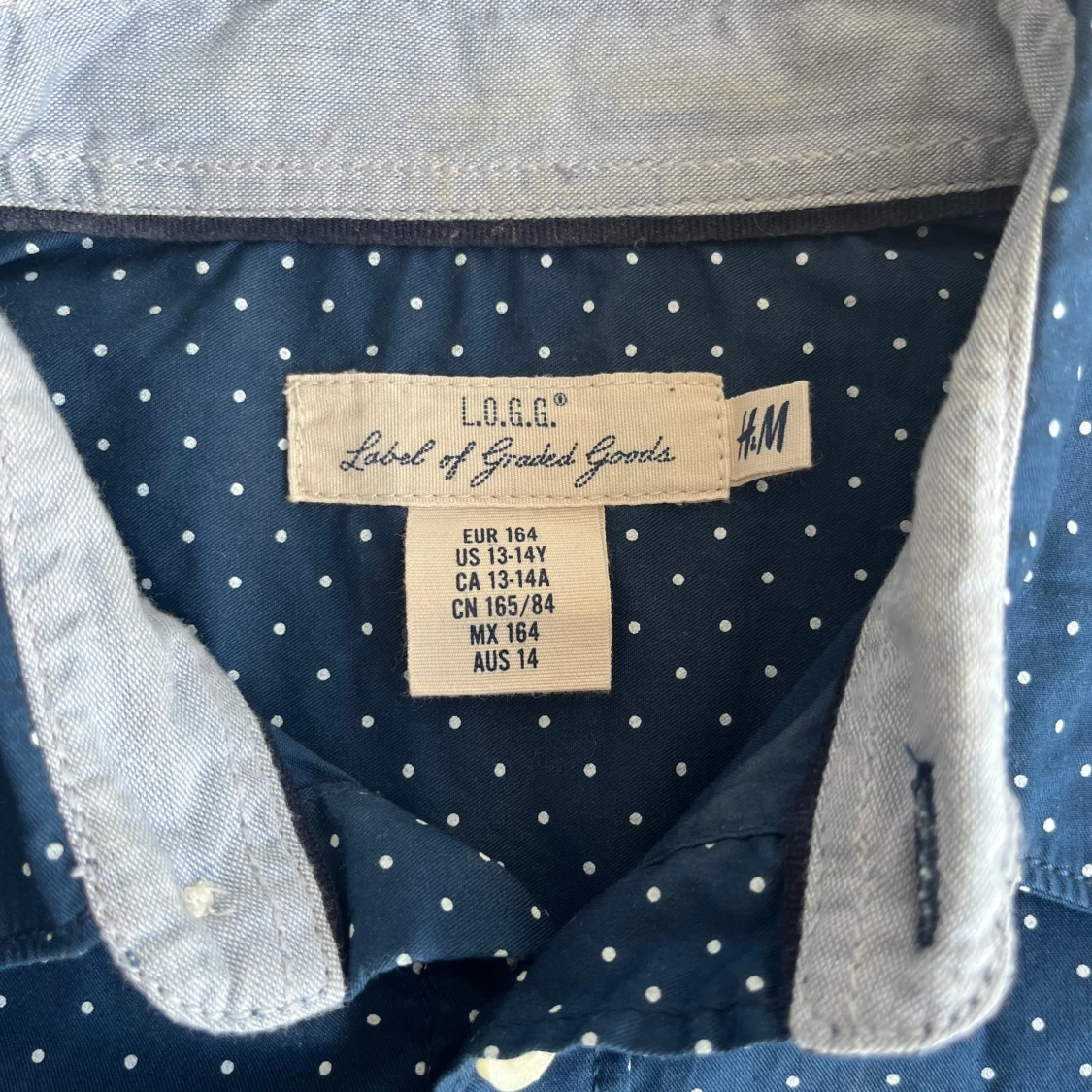 Mörkblå prickig skjorta från H&M L.O.G.G. - 2