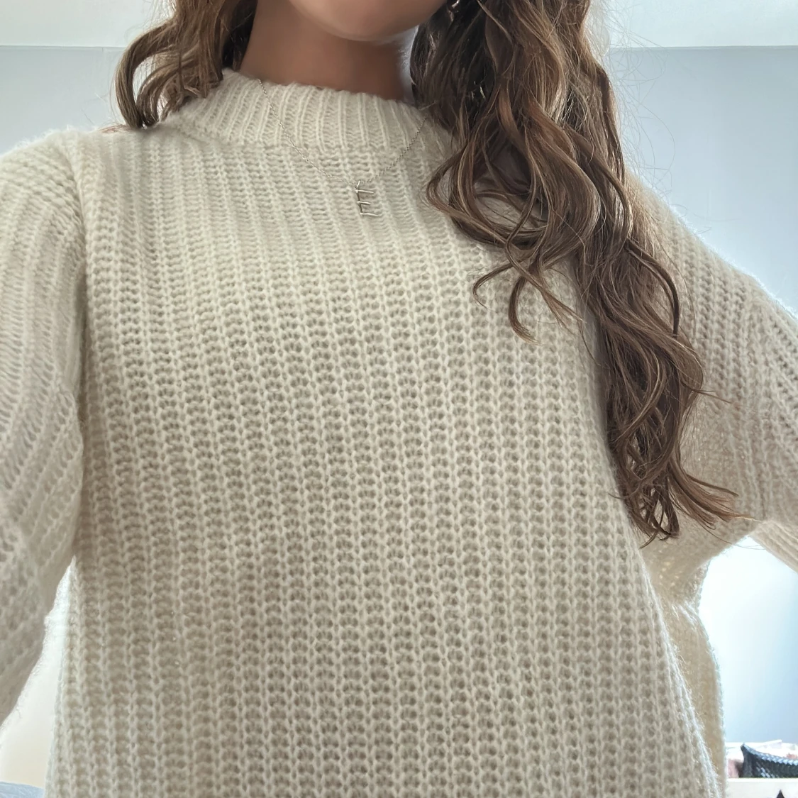 Beige stickad tröja🤍