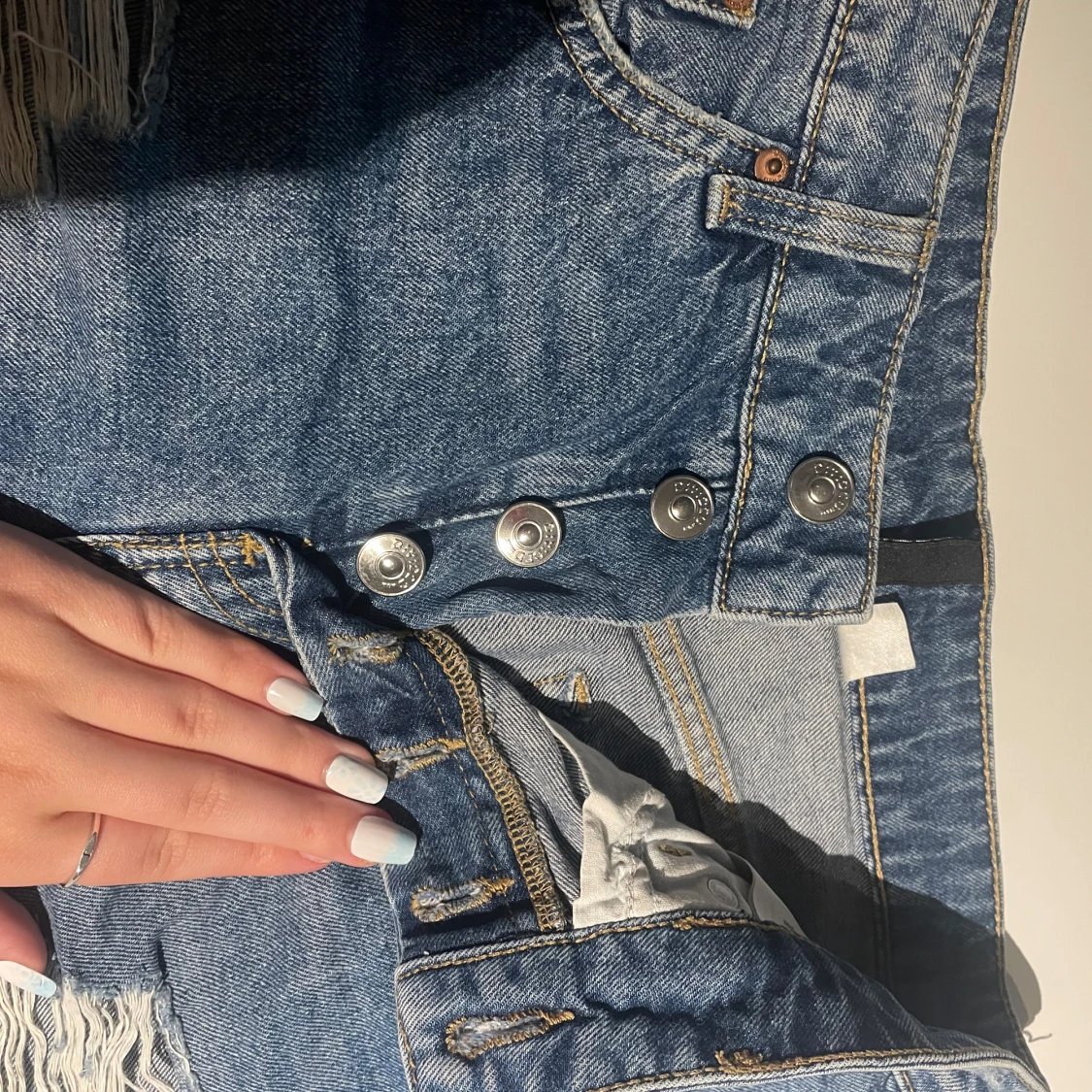 Blå jeansshorts - 2