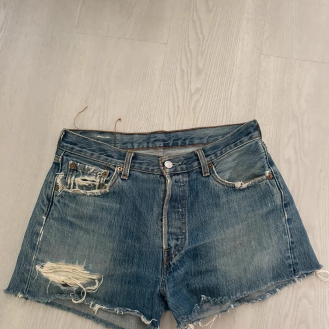Levi's 501 blå jeansshorts W30 - 2