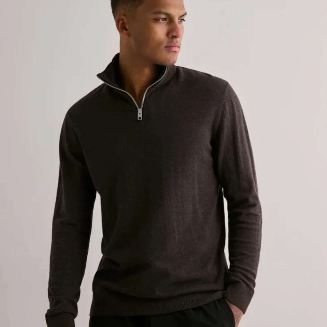 Brun half zip tröja Jack & Jones - 1