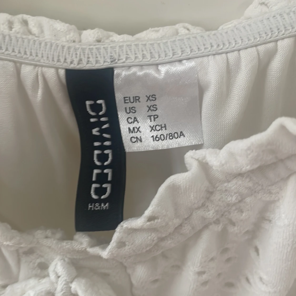 Vit kort klänning från H&M Divided XS - 2